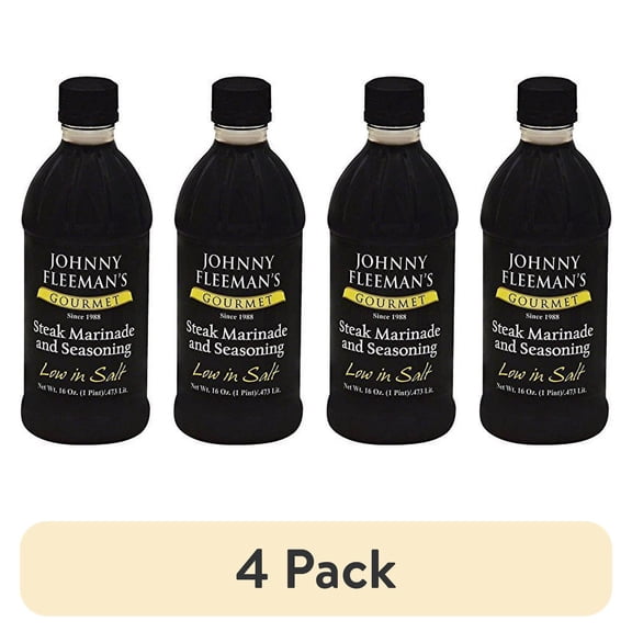 (4 pack) Johnnys Johnny Fleemans Marinade and Seasoning, 16 oz