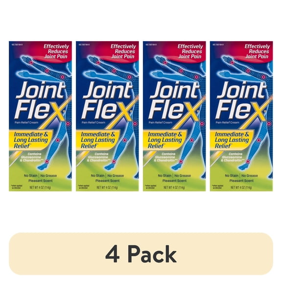 (4 pack) JointFlex Pain Relieving Cream for Joint & Arthritis Pain, 4 Ounce Tube