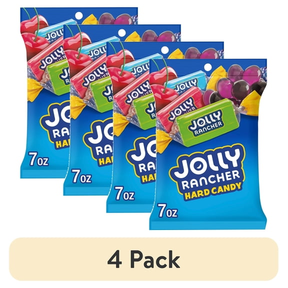 (4 pack) Jolly Rancher Original Fruit Flavored Hard Candy, Bag 7 oz