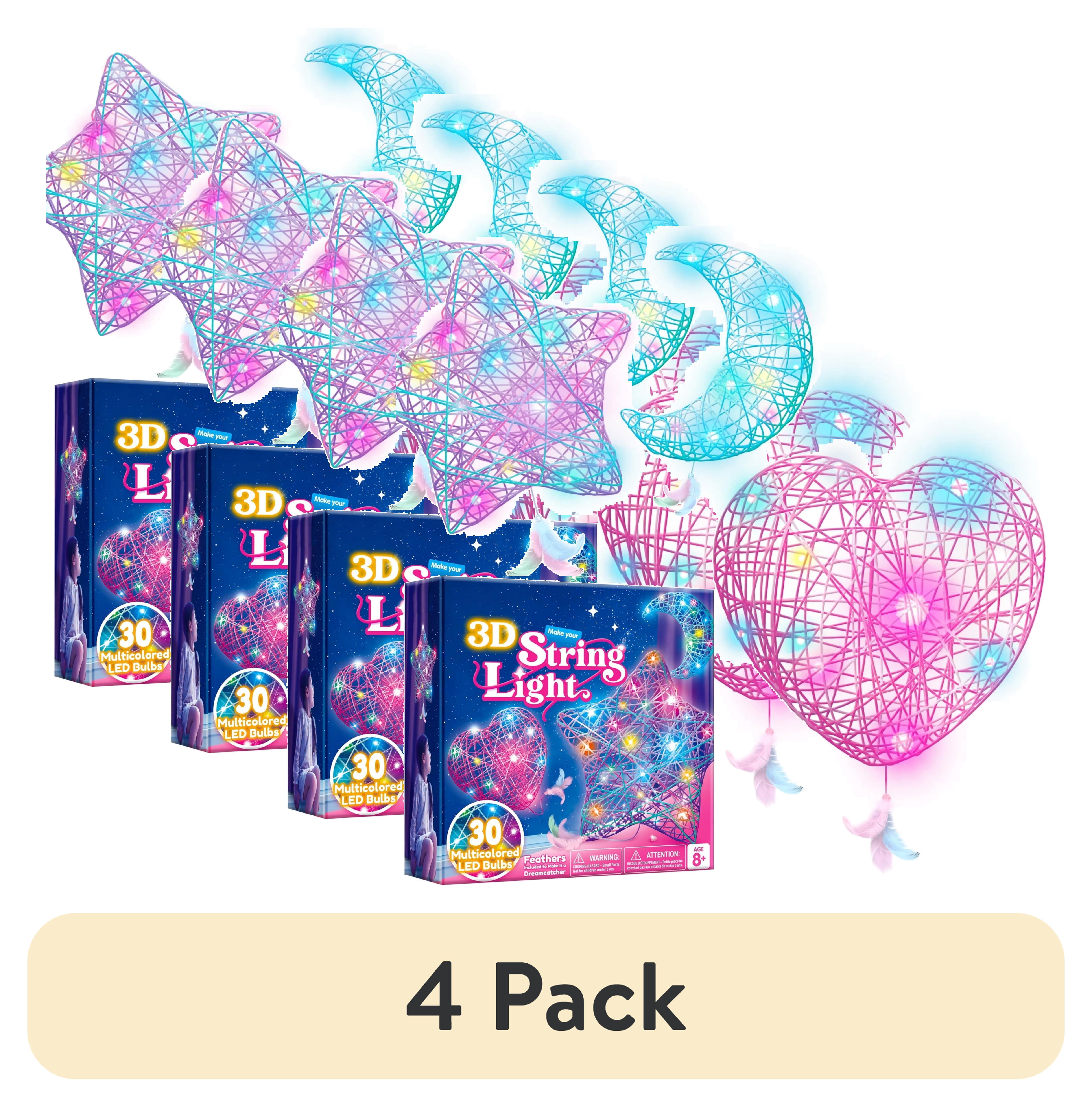 3D String Art, Cadeaux pour Fille 8-11 Ans Jouets pour Cadeau de Vacances pour Enfants lumières de Noël - Maison