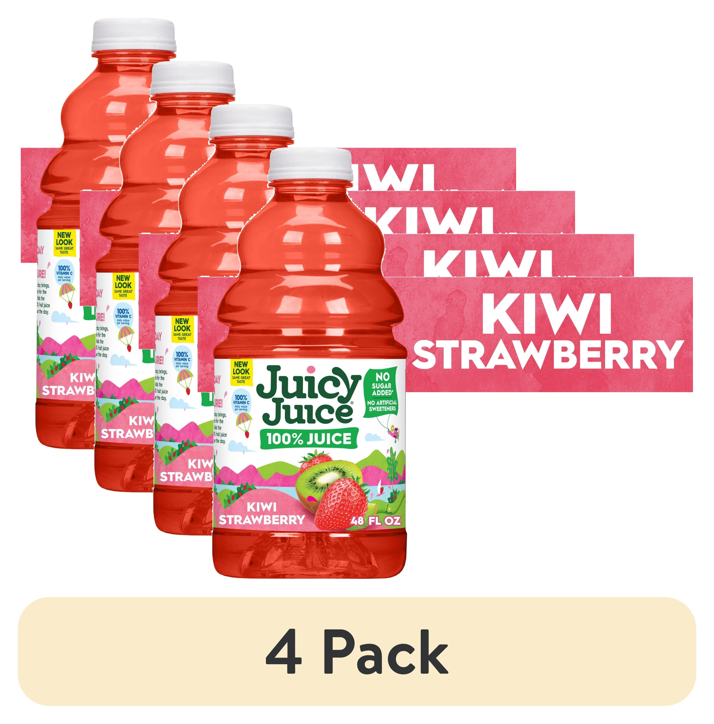 4 pack) Juicy Juice 100% Juice, Kiwi Strawberry, 48 fl oz Bottle