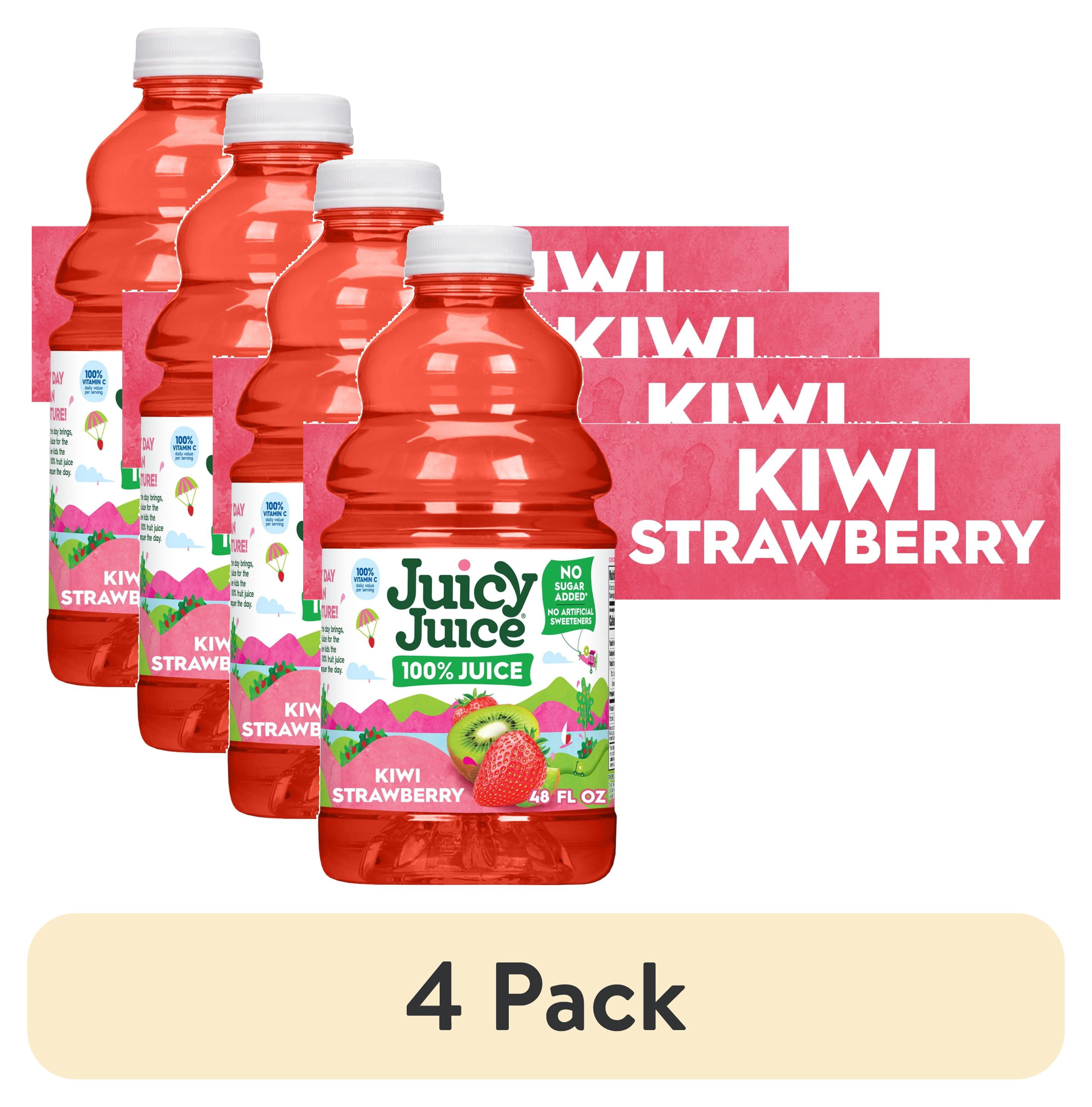 4 pack) Juicy Juice 100% Juice, Kiwi Strawberry, 48 fl oz Bottle