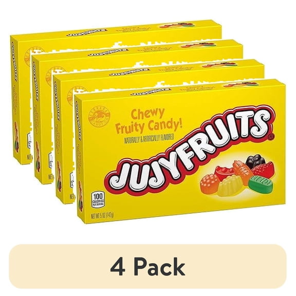 (4 pack) Jujyfruits Fruity Chewy Candy Theater Box, 5 Oz, 2 Pack