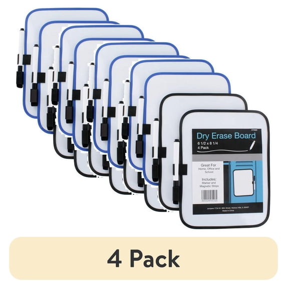 (4 pack) Junipers Wall Mounted Dry Erase Board (Set of 4)