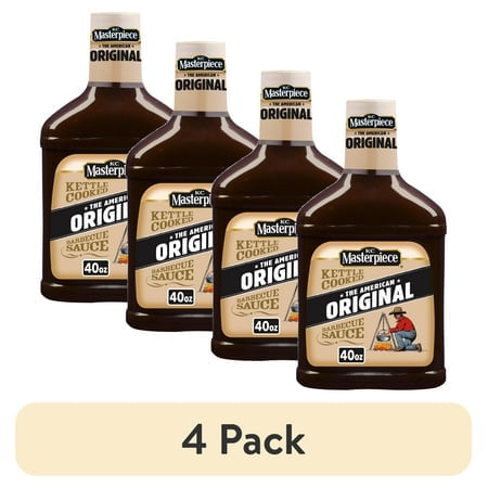 (4 pack) KC Masterpiece Original Barbecue Sauce, 40 fl oz