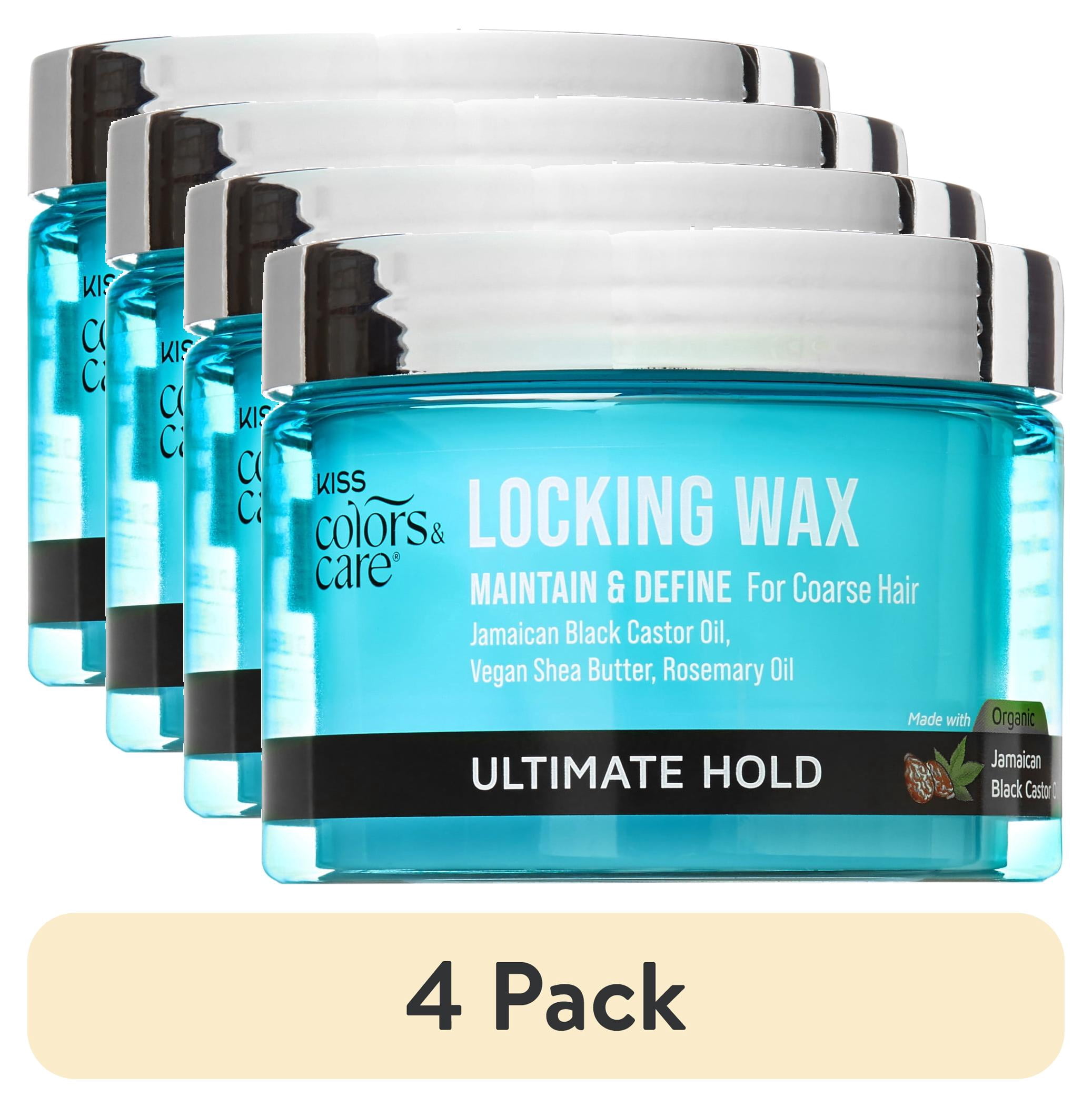 (4 pack) KISS Colors & Care Locking Hair Wax, Level 9 Ultimate Hold, 6 oz.