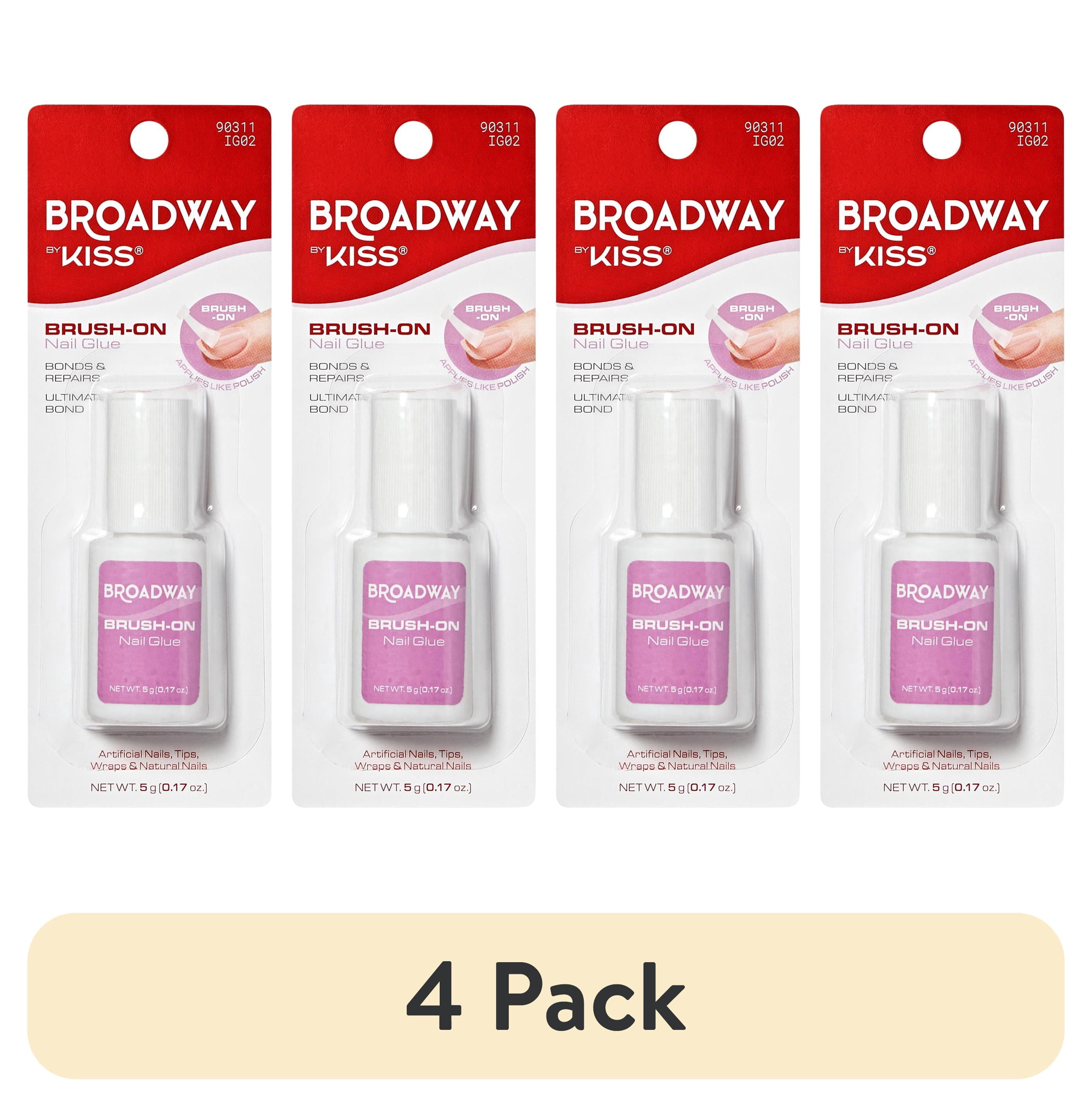 Broadway by Kiss Brush-on Nail Glue, Liquid Adhesive, Net Wt. 5g (0.17 oz.)