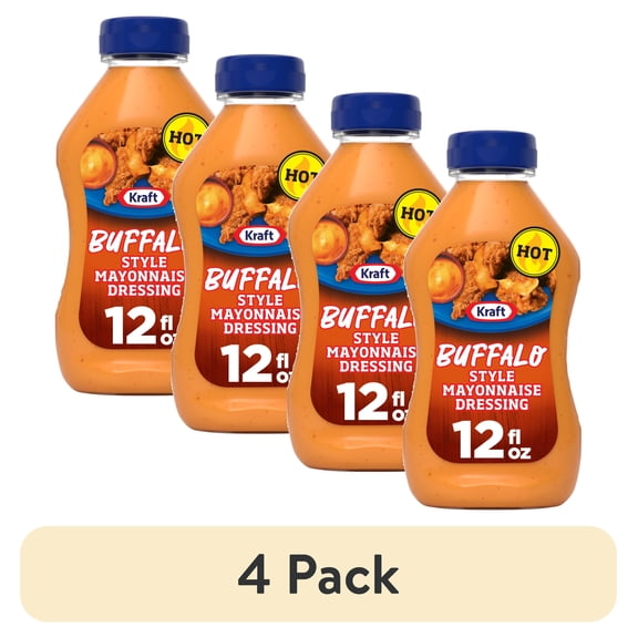 (4 pack) Kraft Buffalo Style Mayonnaise Dressing, 12 fl oz Bottle