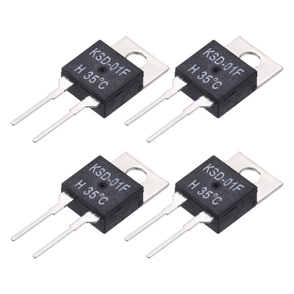 4 pack KSD-01F Thermostat Temperature Switch, 35C/95F 1.5A Normally Open N.O Thermal Switch Temperature Controller for Overheat Protection in PC Boards