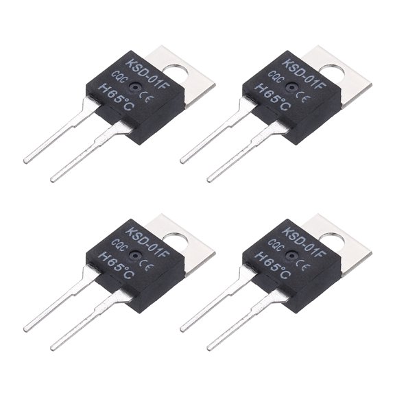 4 pack KSD-01F Thermostat Temperature Switch, 65C/149F 1.5A Normally Open N.O Thermal Switch Temperature Controller for Overheat Protection in PC Boards