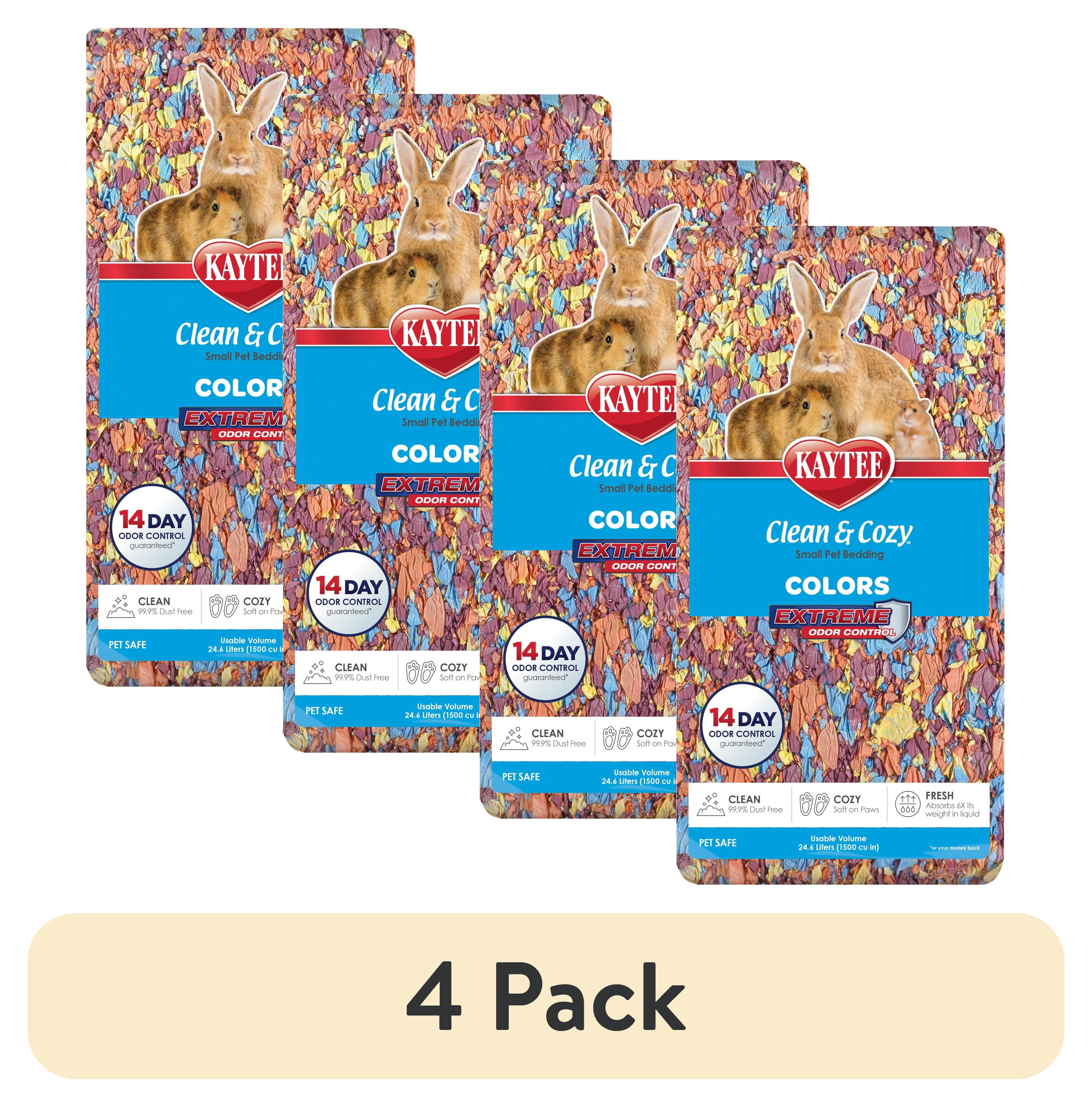(4 pack) Kaytee Clean & Cozy Colors Bedding, Kaleidoscope, 24.6 Liters
