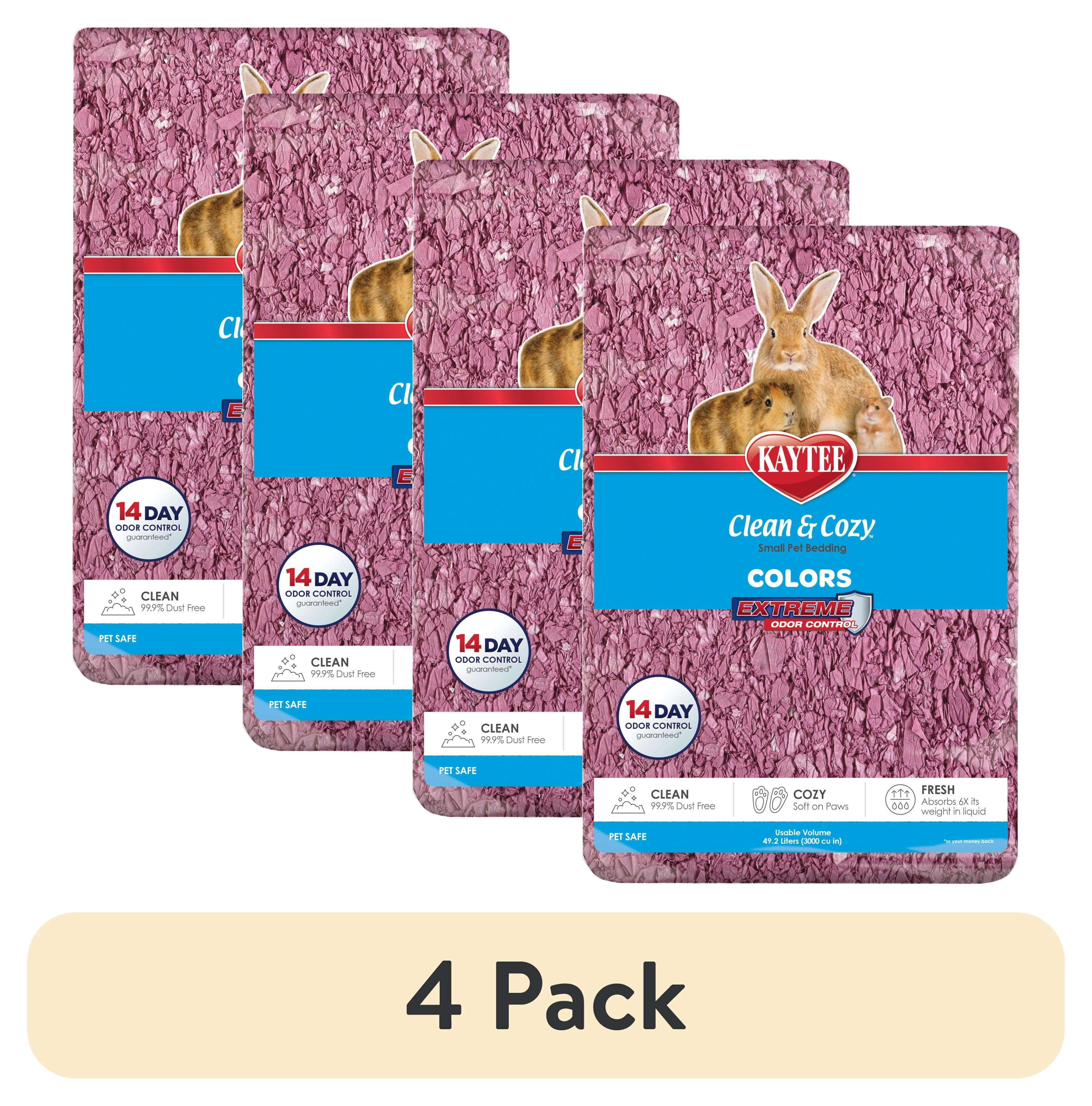 (4 pack) Kaytee Clean & Cozy Colors Bedding Plum 49.2 Liters