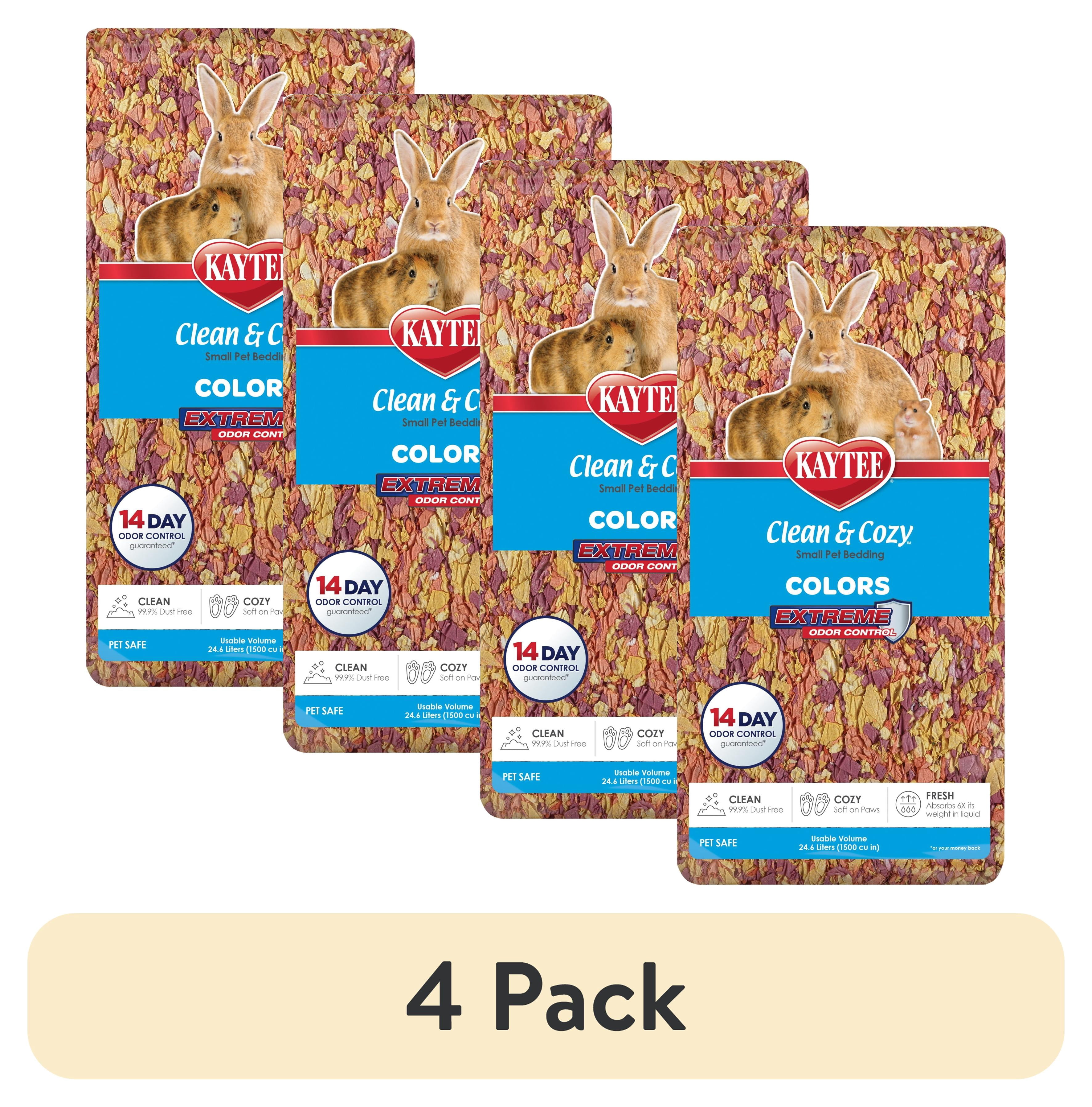 (4 pack) Kaytee Clean & Cozy Colors Bedding Sunset 24.6 Liters