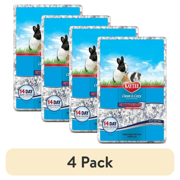(4 pack) Kaytee Clean & Cozy Extreme Odor Control Bedding 40 Liters