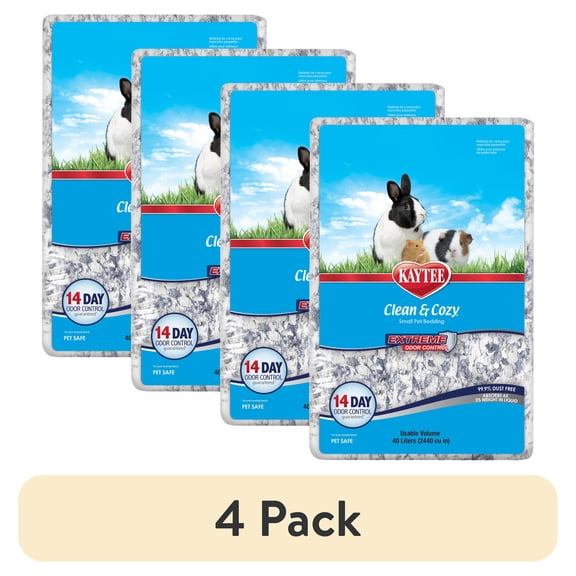 (4 pack) Kaytee Clean & Cozy Extreme Odor Control Bedding 40 Liters