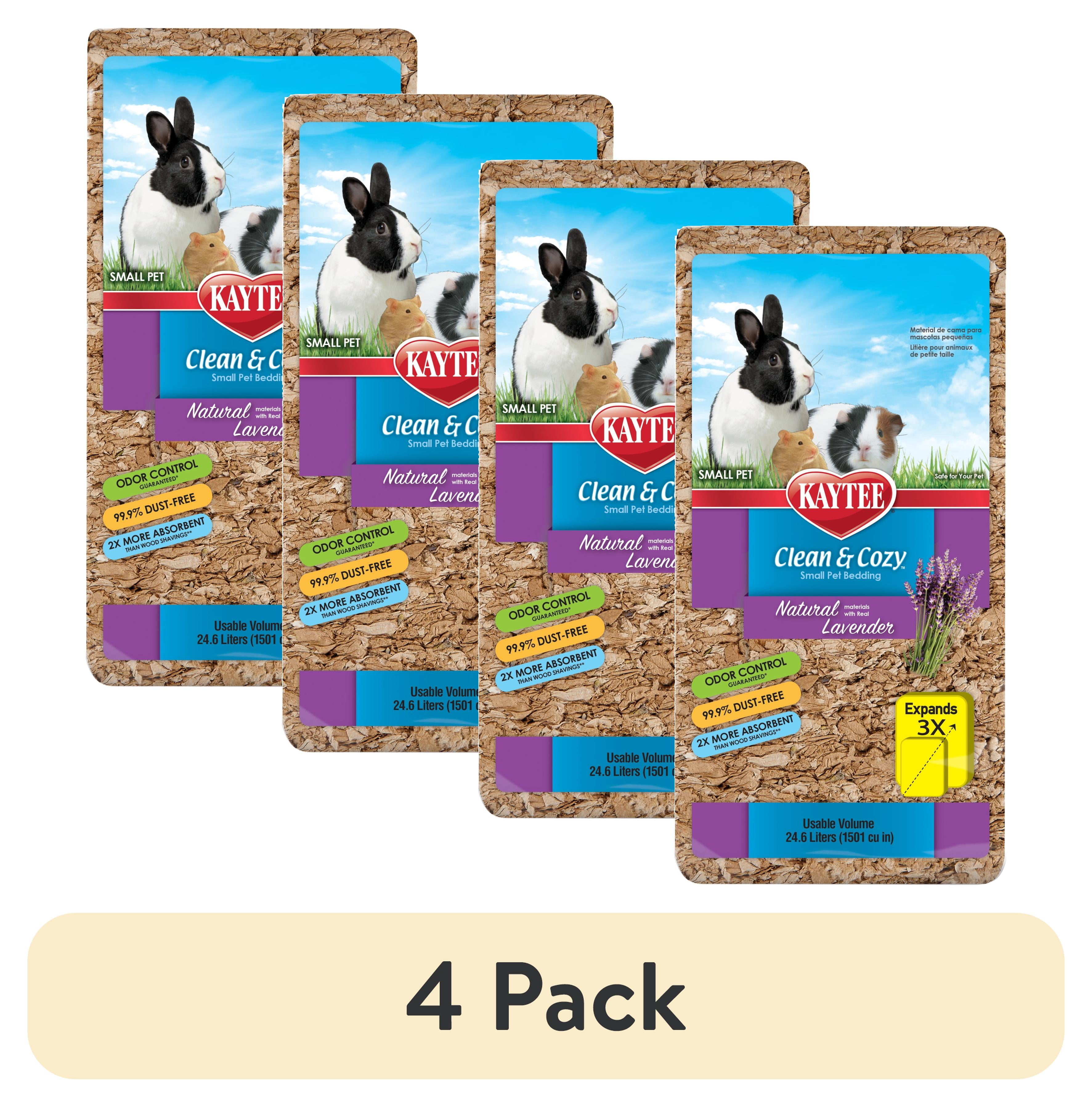 (4 pack) Kaytee Clean & Cozy Natural Bedding with Lavender, for Rabbits ...
