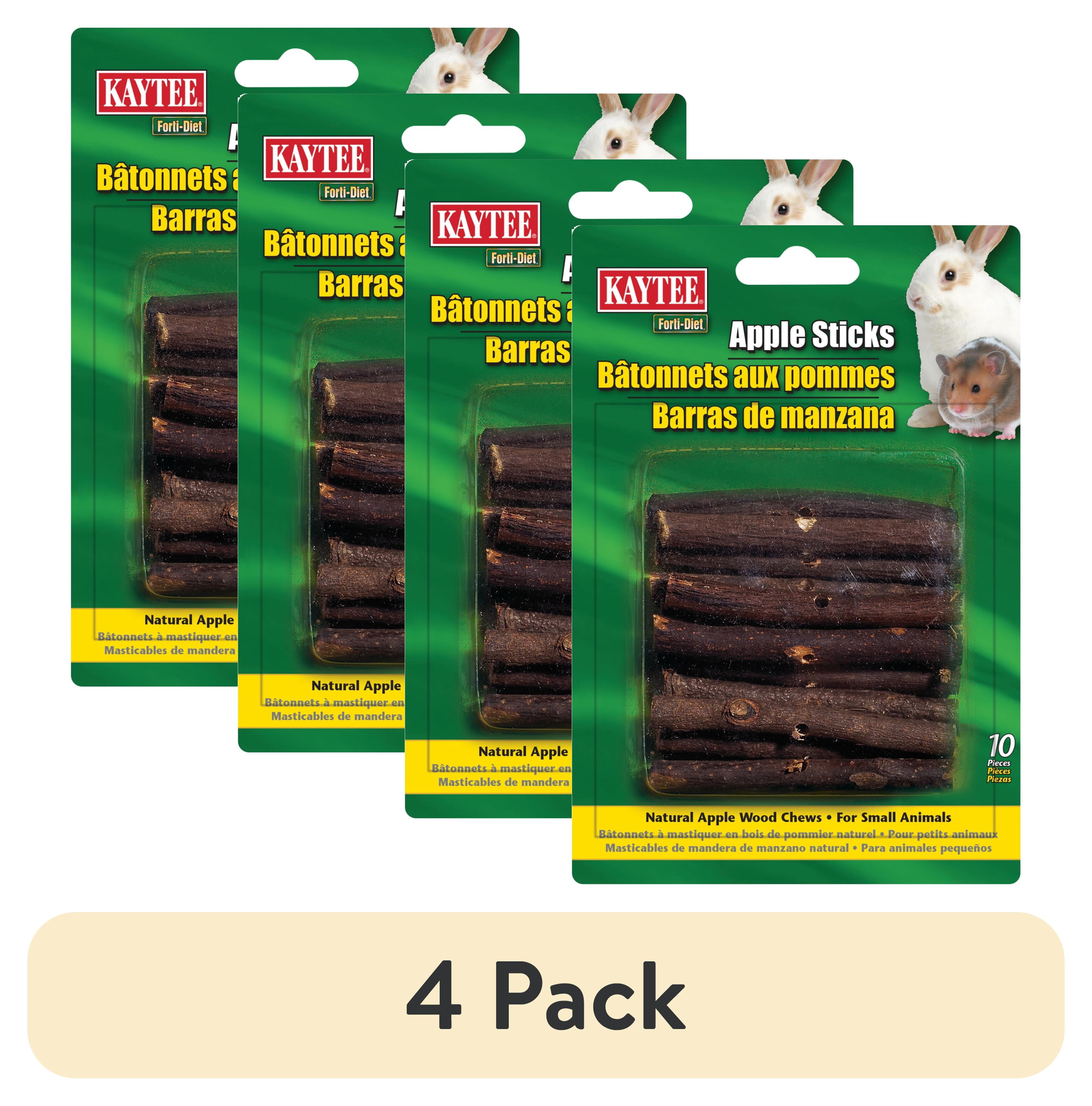 (4 pack) Kaytee Forti-Diet Apple Orchard Treat Sticks, 10 Count