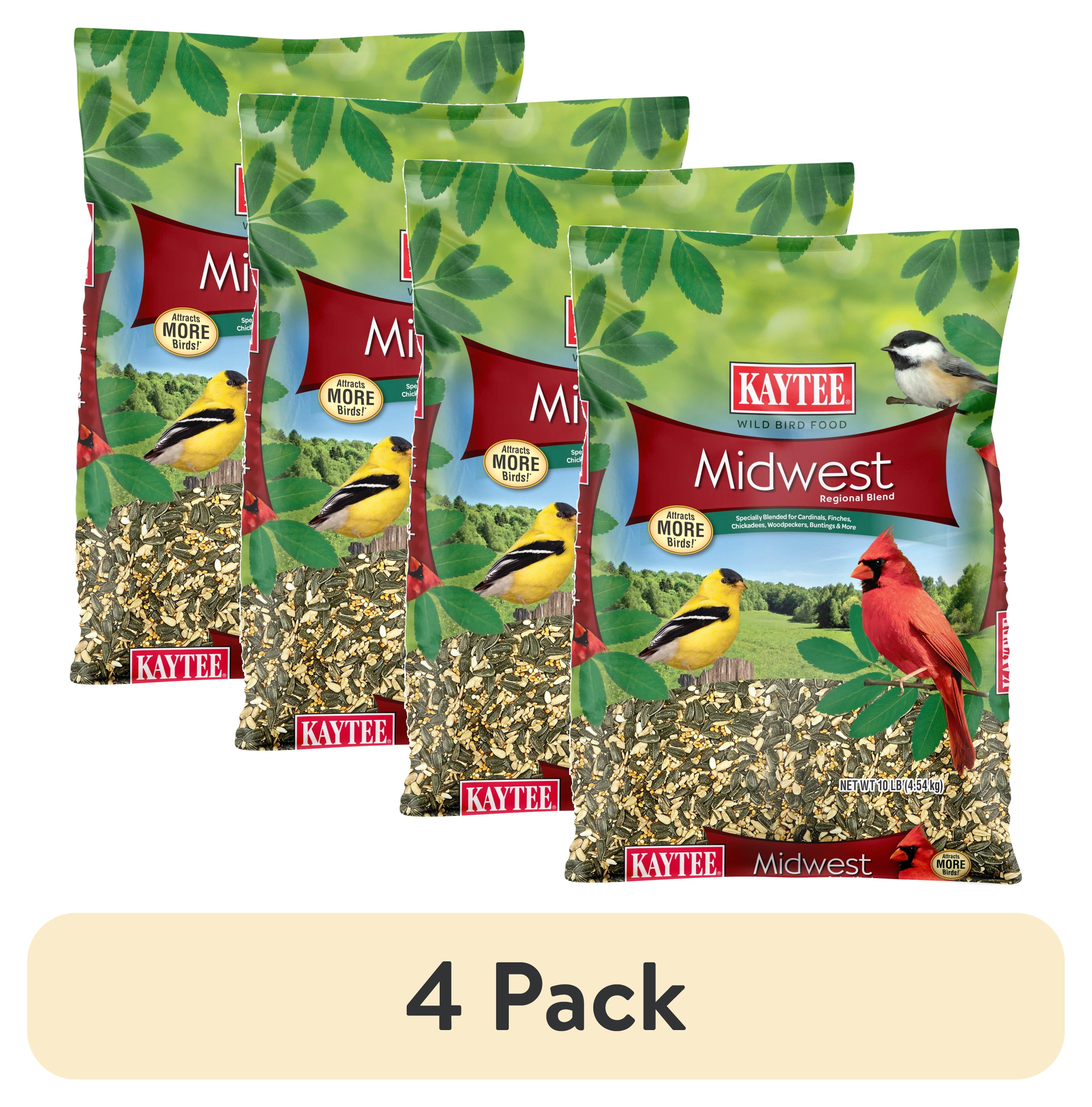 (4 pack) Kaytee Midwest Regional Blend, Dry Wild Bird Feed and Seed, 10 lbs. 1 Pack