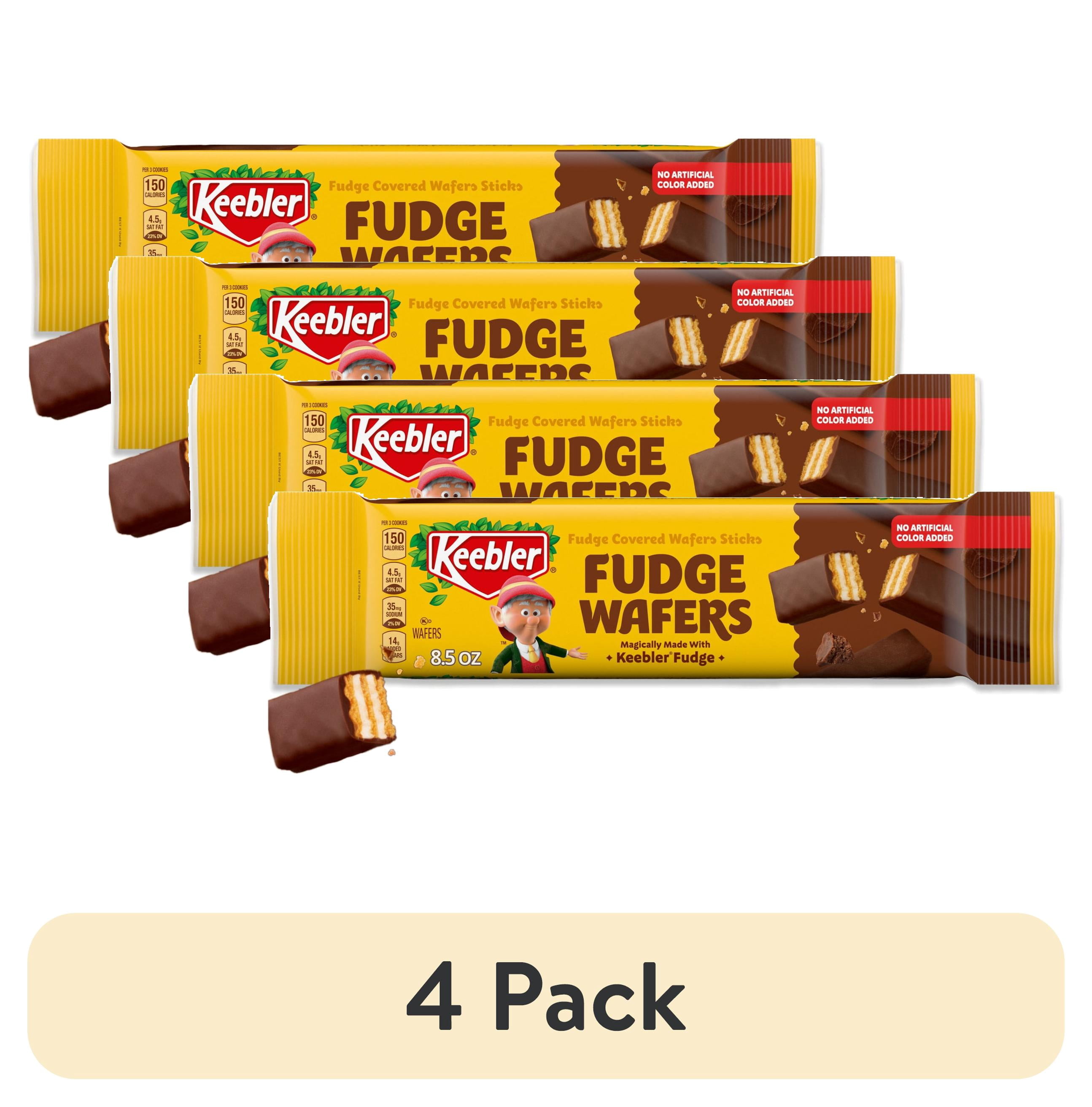 (4 pack) Keebler Fudge Sticks, Creme Wafer Dunked in Keebler Fudge, 8.5 oz