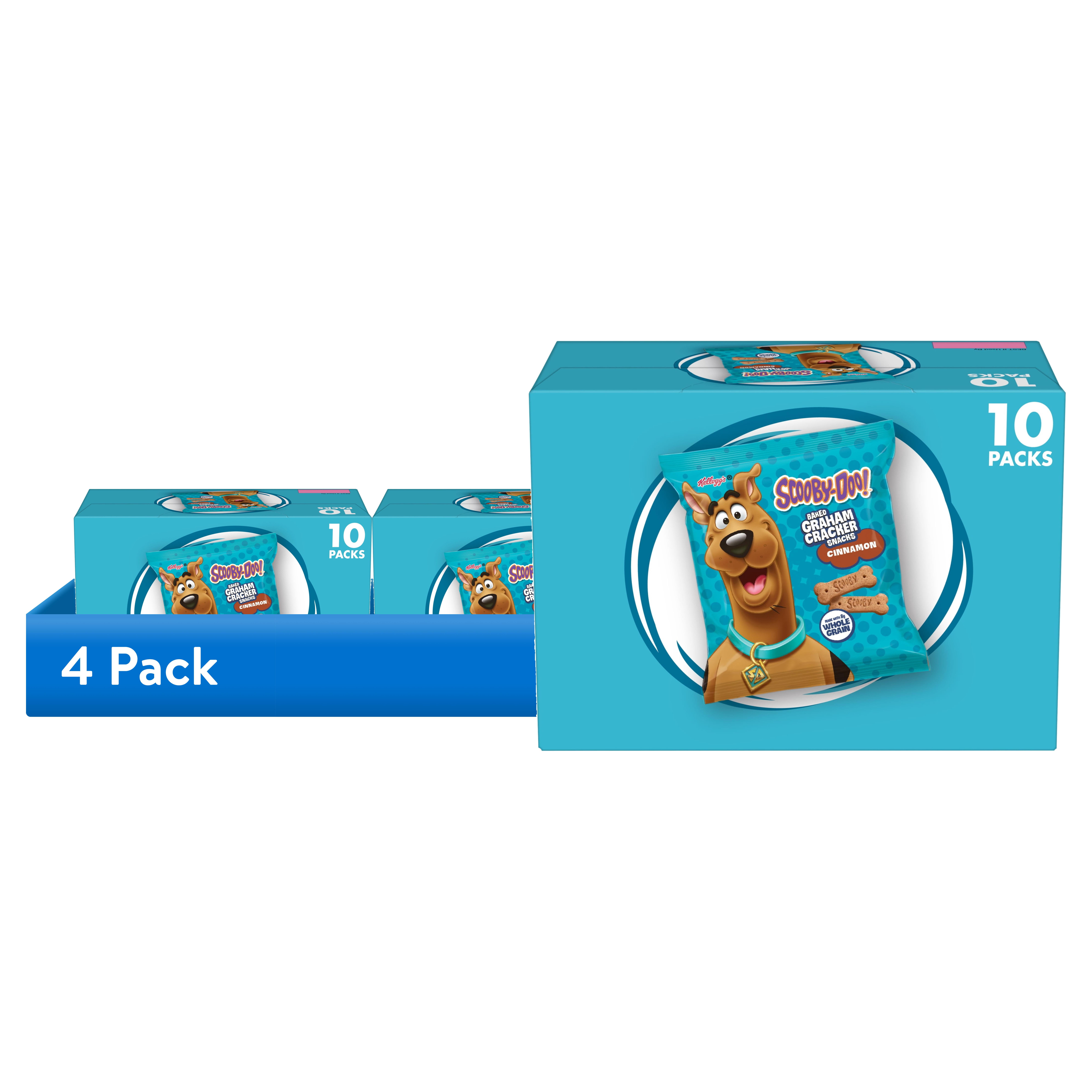 (4 pack) Kellogg's Cinnamon Graham Snacks, Kids Snacks, 10 Count