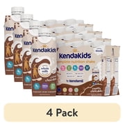 4 pack KendaKids Complete Nutrition Shake with Protein & DHA, Chocolate, 8 fl oz, 6 Pack
