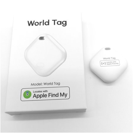 4-pack Key Finder, Wallet Tracker Works with Apple Find My (iOS Only), Replaceable Battery, Water-Resistant, Bluetooth Item Finder for Bags, Luggage, Pets & Backpack