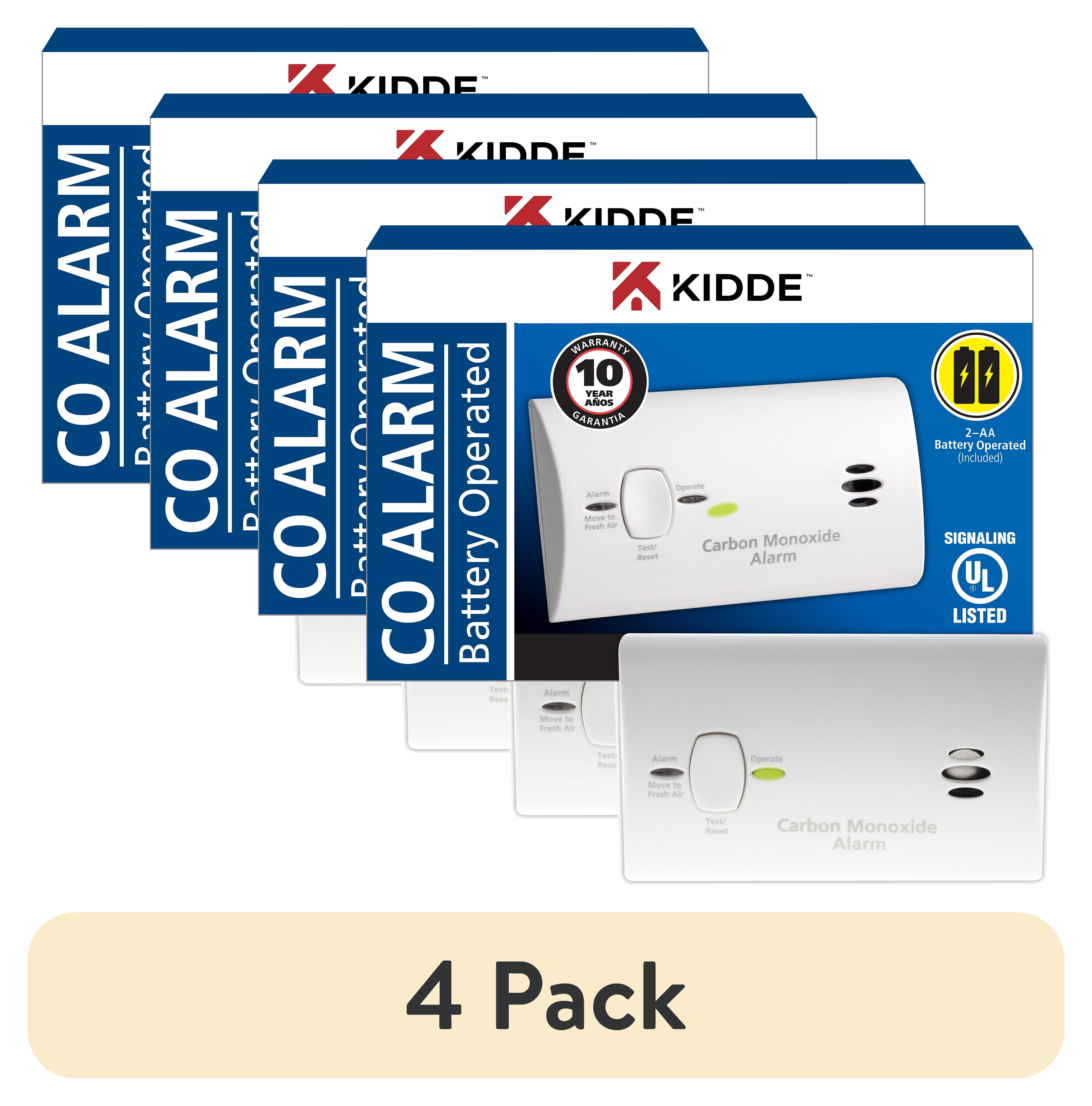 (4 pack) Kidde AA Battery Operated Basic Carbon Monoxide Alarm - 9CO5