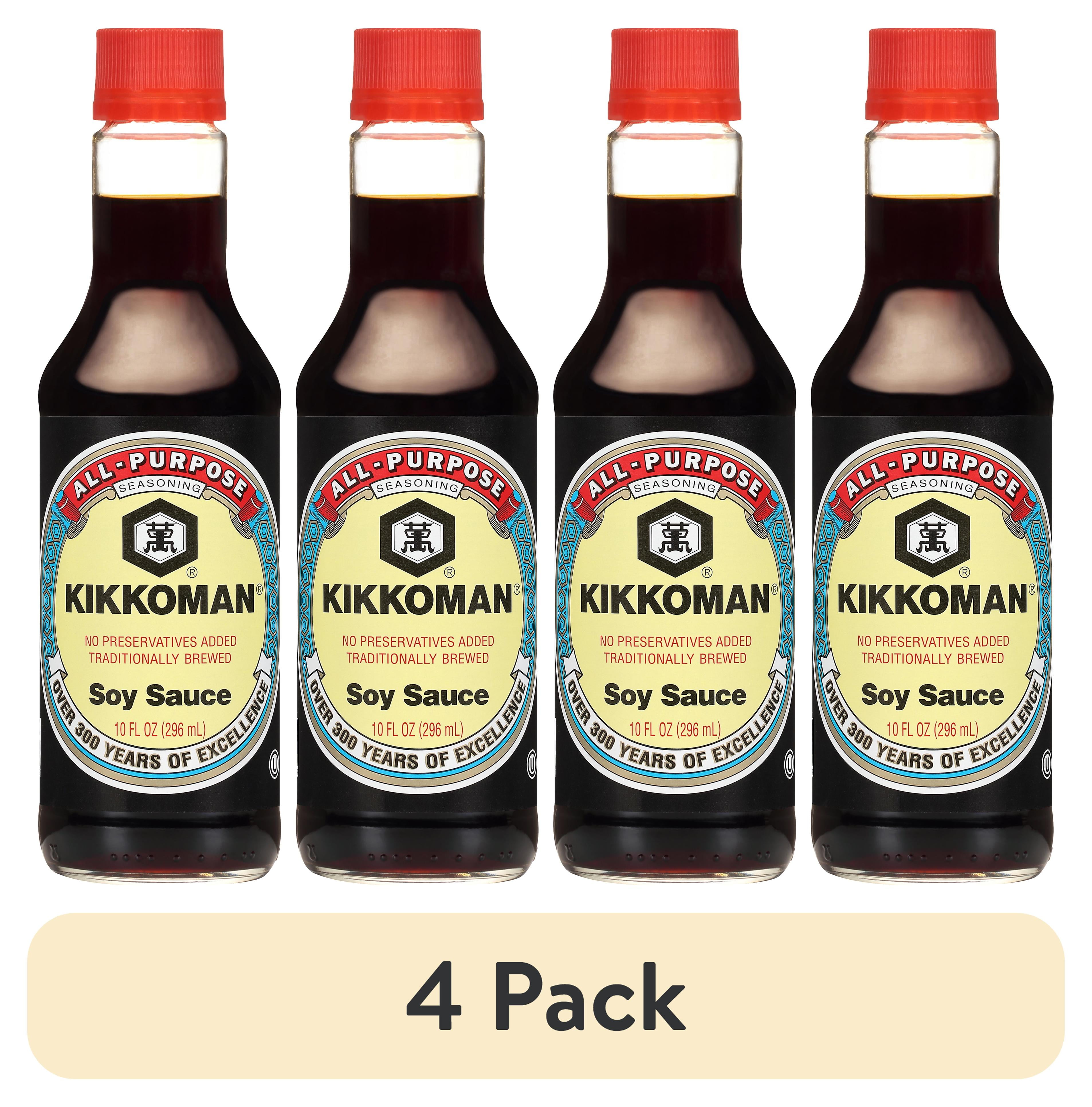 (4 pack) Kikkoman Soy Sauce, 10 oz