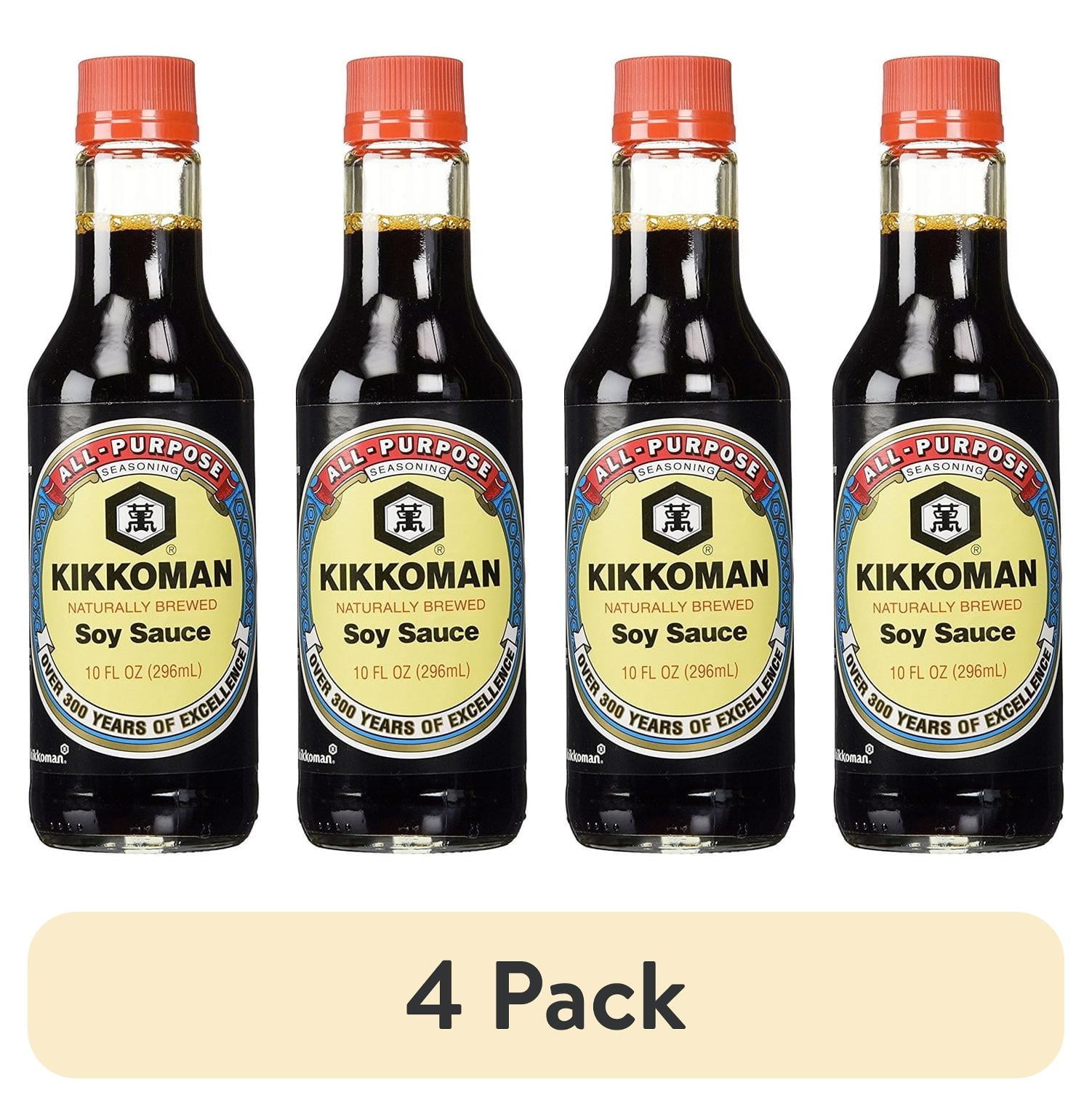 (4 pack) Kikkoman Soy Sauce (10 oz.) - Pack of 2