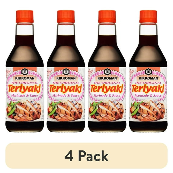 (4 pack) Kikkoman Teriyaki Marinade & Sauce, 15 oz
