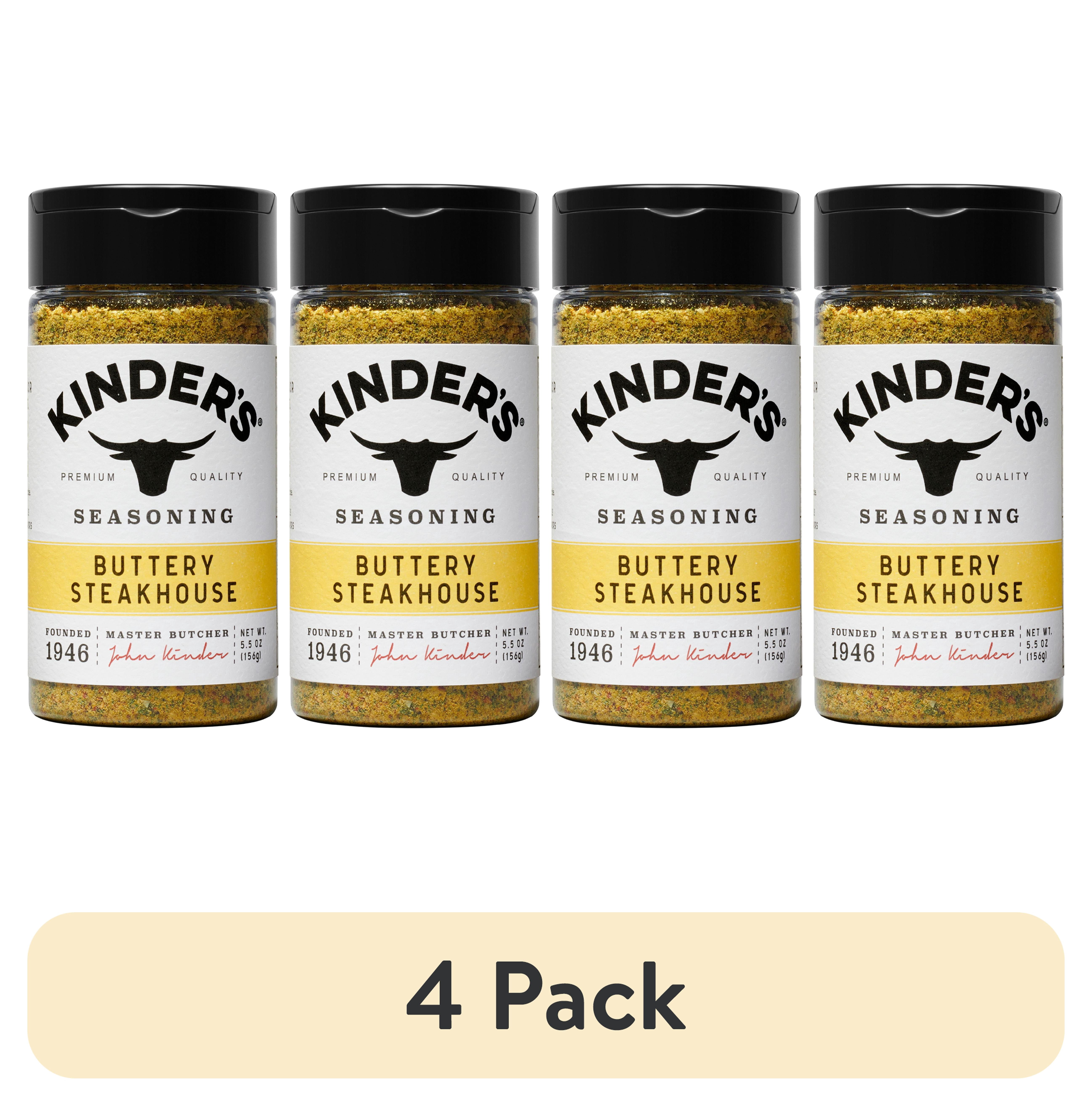 (4 pack) Kinder's Buttery Steakhouse® Seasoning, 5.5 oz.