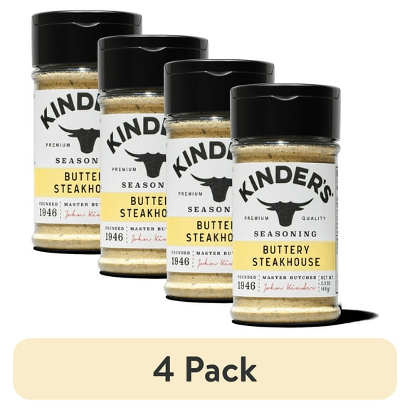 (4 pack) Kinder's Buttery Steakhouse Seasoning, 2.3 oz