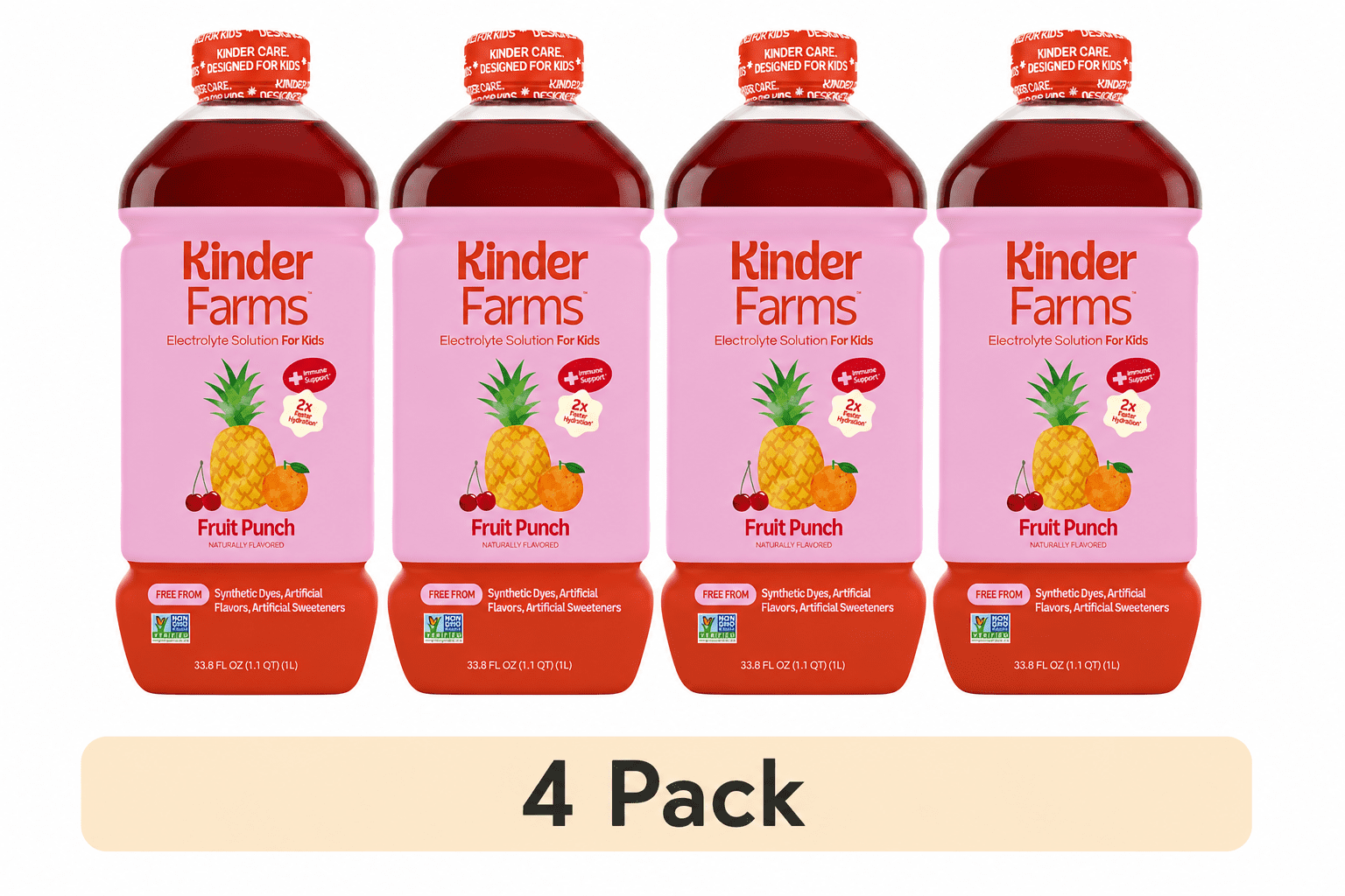 KinderFarms Electrolyte Solution Drink for Kids & Adults, Fruit