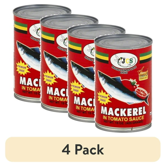 (4 pack) Kingston Miami Trading JCS Mackerel, 15 oz