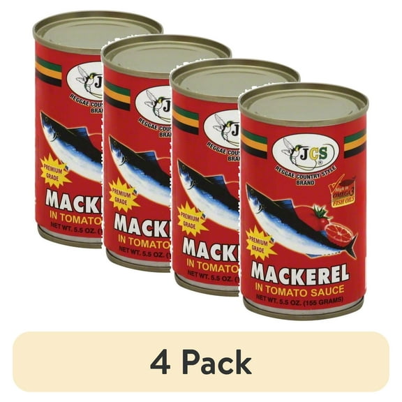 (4 pack) Kingston Miami Trading JCS Mackerel, 5.5 oz
