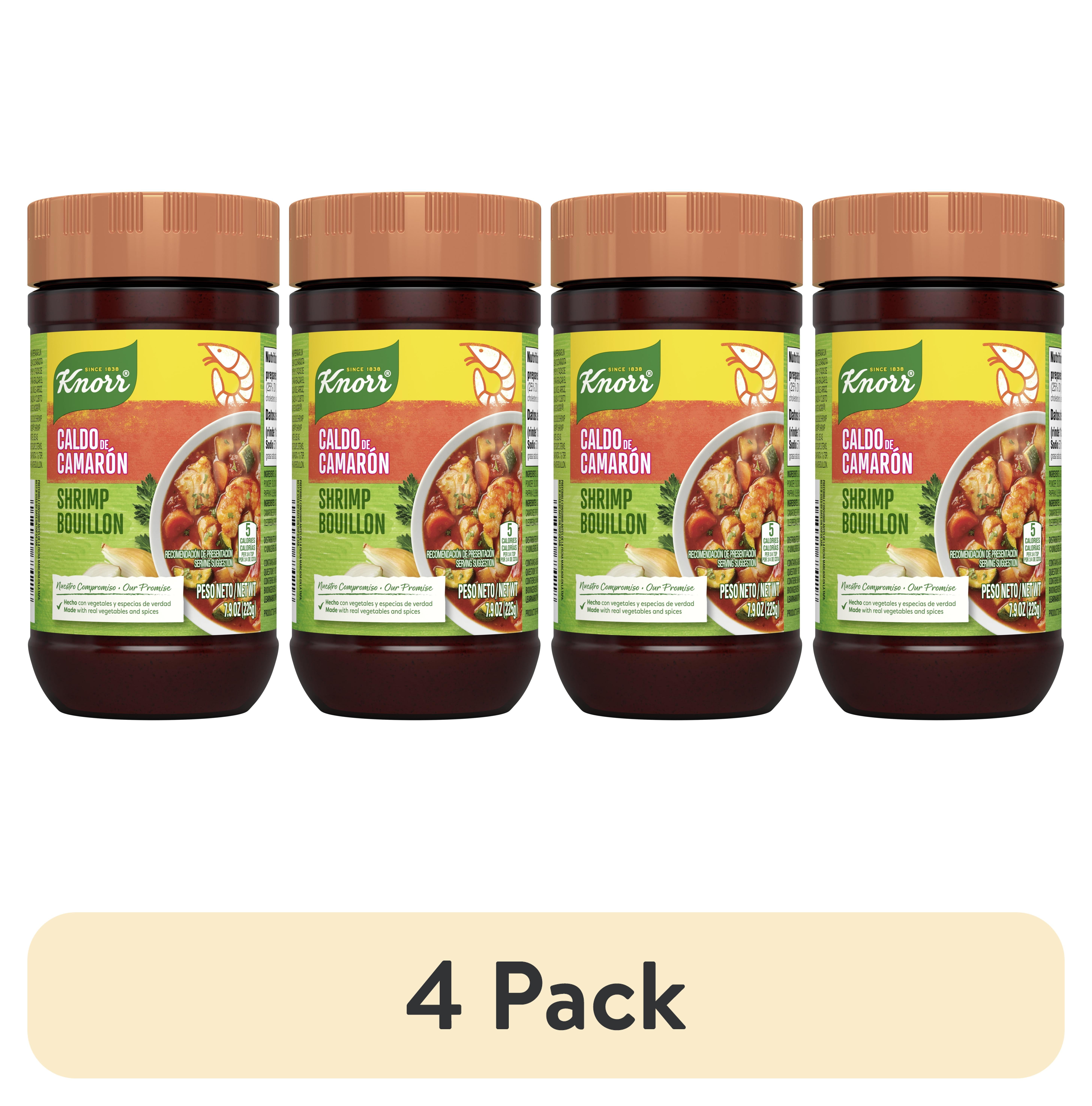 (4 pack) Knorr Granulated Shrimp Flavor Bouillon Powder, 7.9 oz Jar
