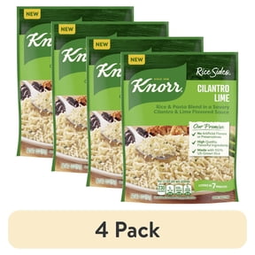 (4 pack) Knorr No Artificial Flavors Cilantro Lime Rice Sides, 5.5 oz Regular Pouch