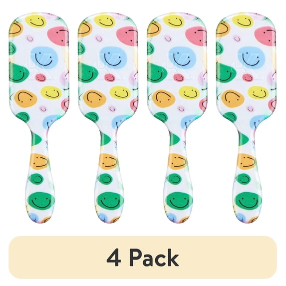 (4 pack) Knotty Kids for Conair Smiley Print Hairbrush