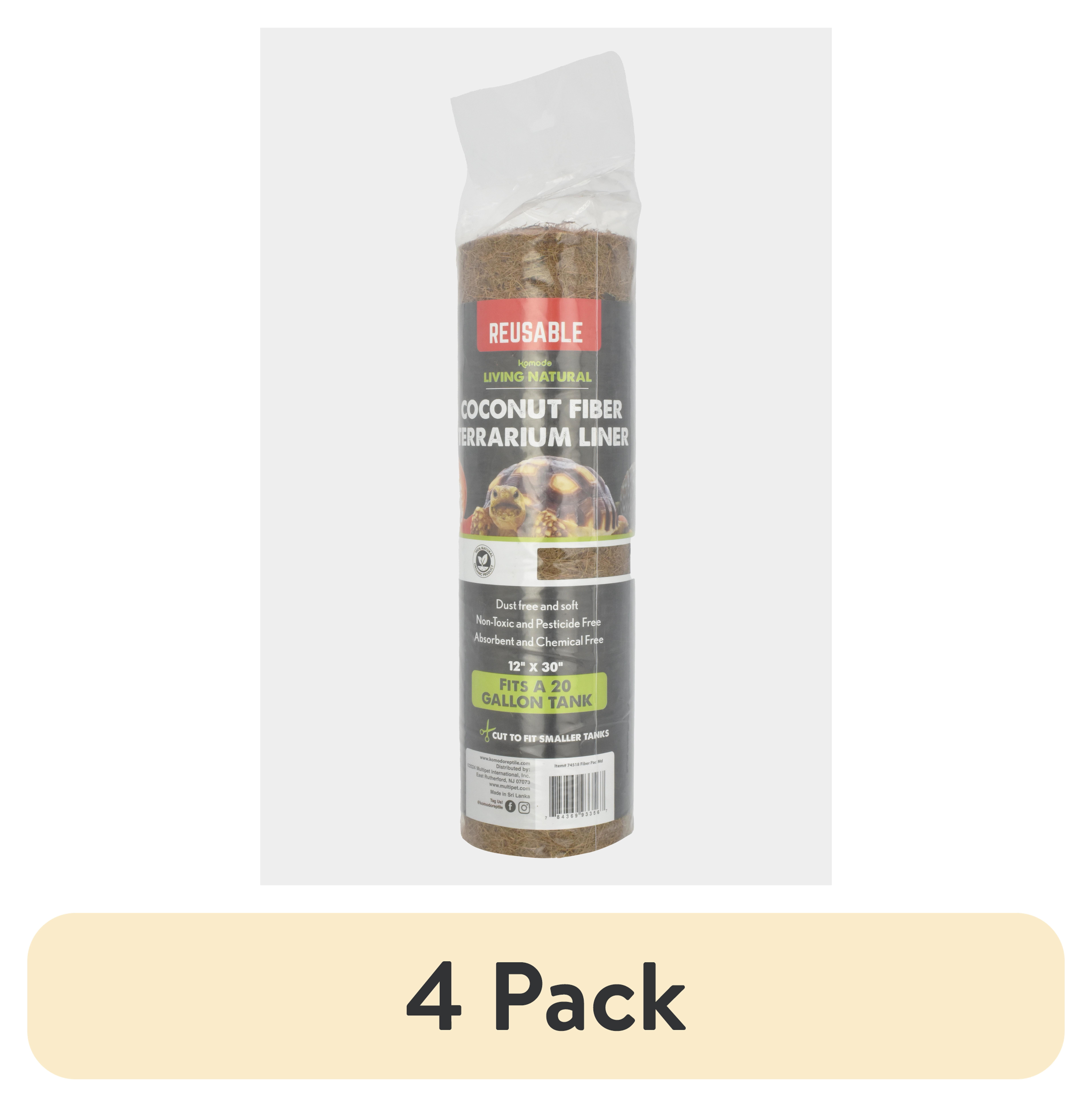 (4 pack) Komodo Fiber 12 x 30 Terrarium Liner