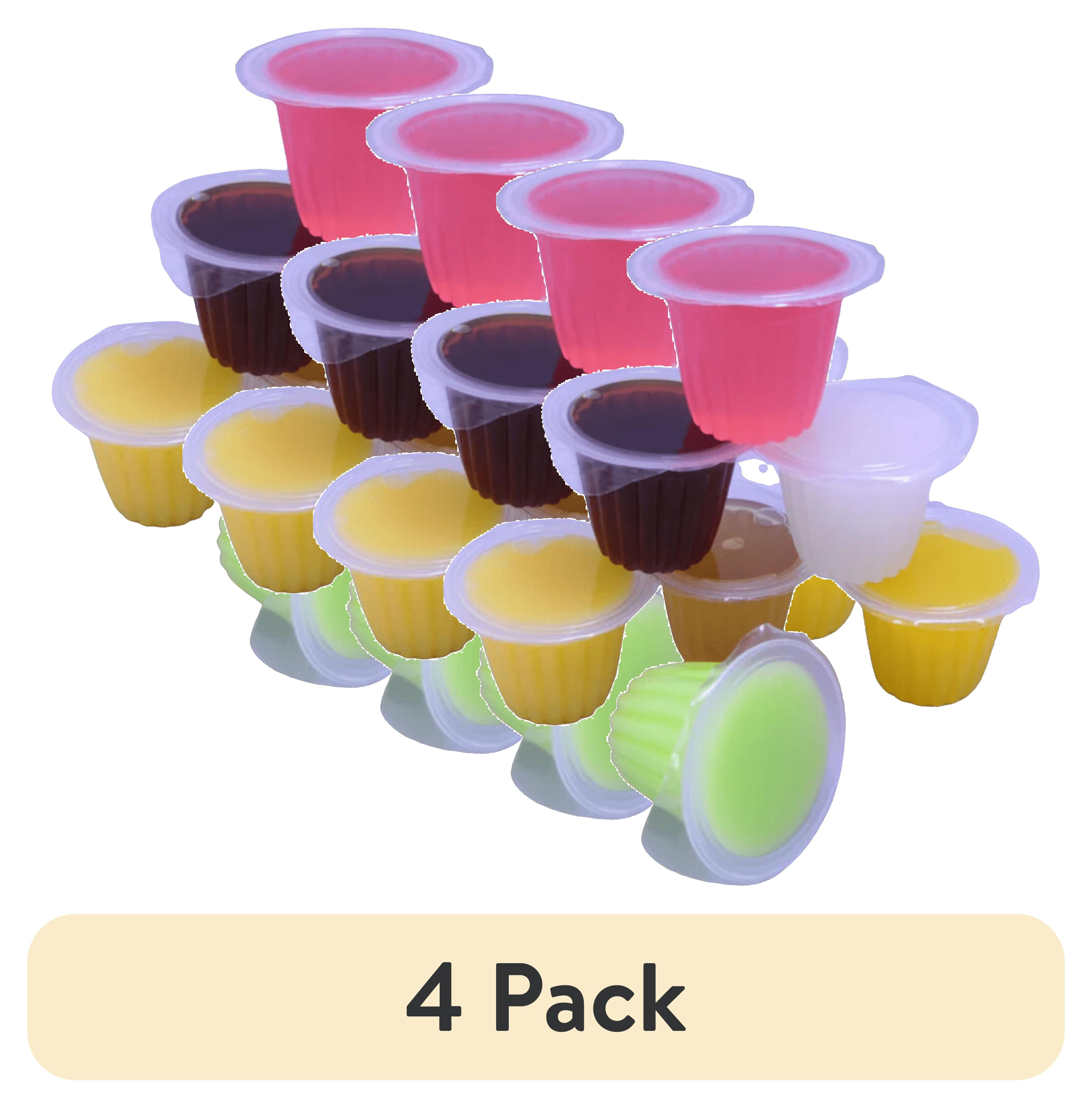 (4 pack) Komodo Jelly Pots, Multi-Color 6 Pack, Fruit Flavor Food for Crickets and Small Animals