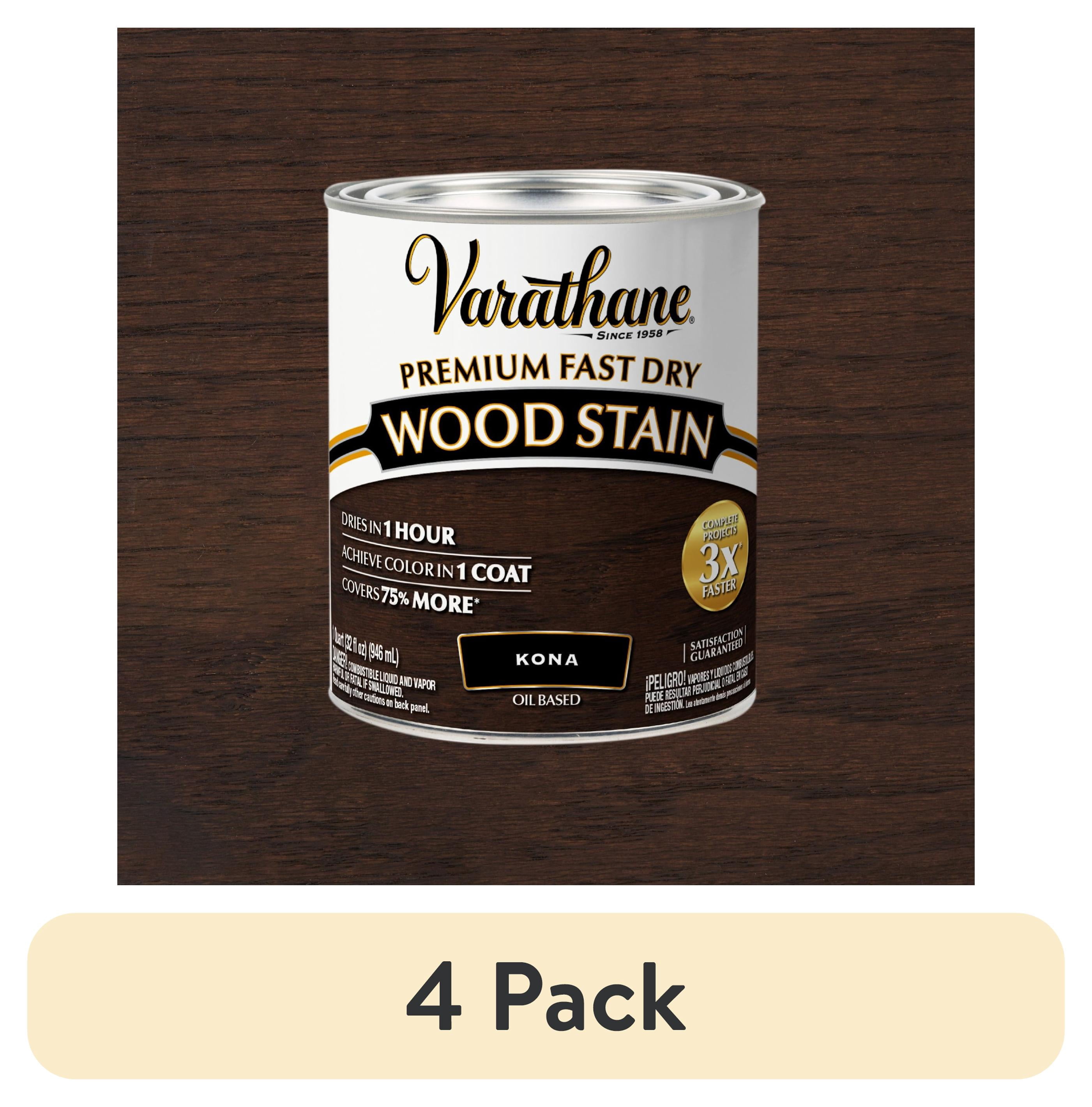 (4 pack) Kona, Varathane Premium Fast Dry Wood Stain-262010, Quart