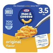 (4 pack) Kraft Mac and Cheese, 1 Big Bowl, for Easy Dinner or Dinner Sides, Original Flavor, No Artificial Flavors, Preservatives or Dyes, 3.5 oz