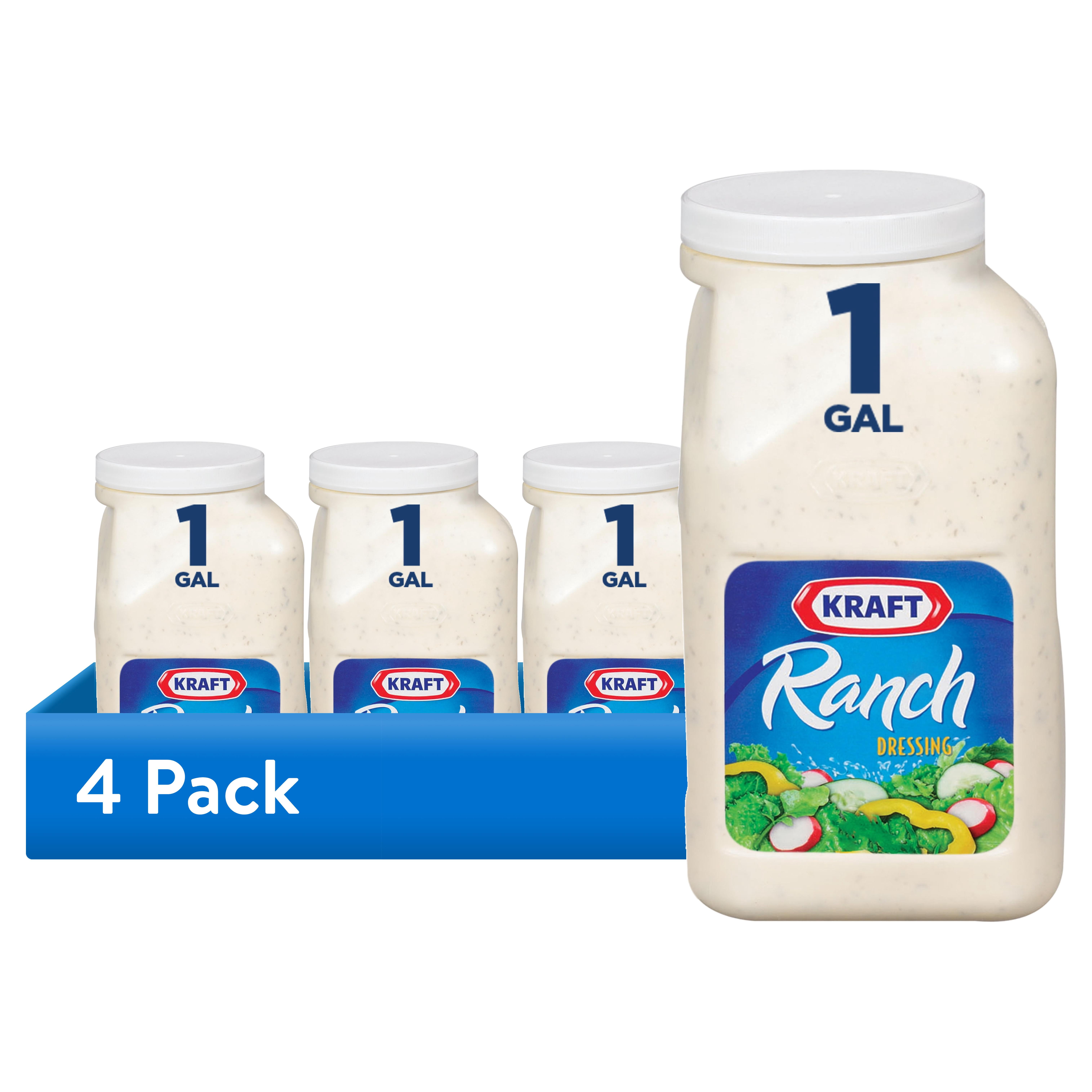 (4 pack) Kraft Ranch Dressing, 1 gal Jug