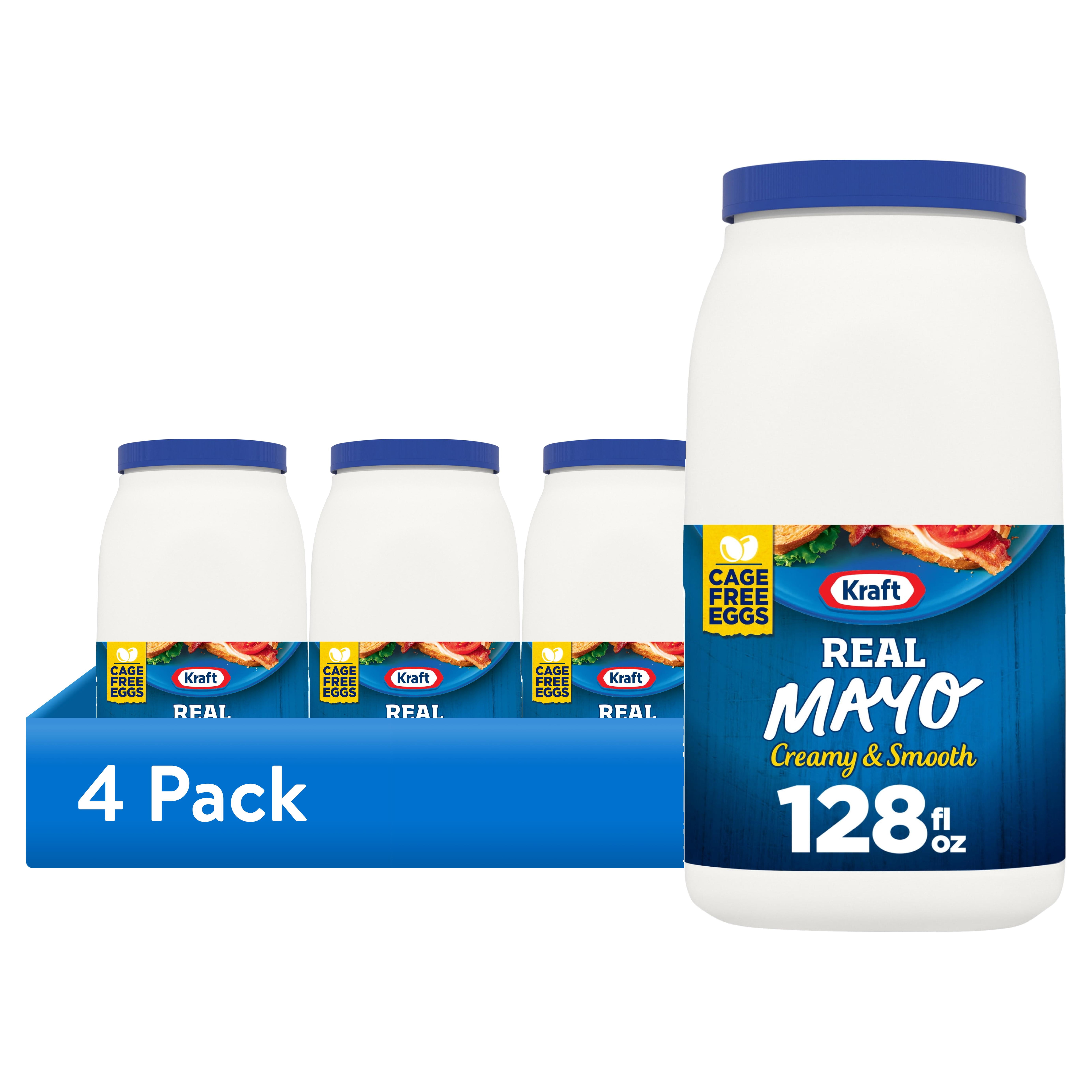 (4 pack) Kraft Real Mayo Creamy & Smooth Mayonnaise, 1 gal Jug