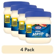 (4 pack) Kraft Real Mayo Creamy & Smooth Mayonnaise, 8 fl oz Jar