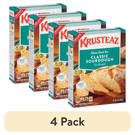 (4 pack) Krusteaz Bread Machine Mix Supreme Classic Sourdough 14 Ounce