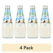 (4 pack) Kuii Drinks Coconut Milk with Nata de Coco, Original, 290mL