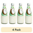 thumbnail image 1 of (4 pack) Kuii Drinks Coconut Milk with Nata de Coco, Original - No Sugar Added, 290 mL Single Glass Bottle, 1 of 6