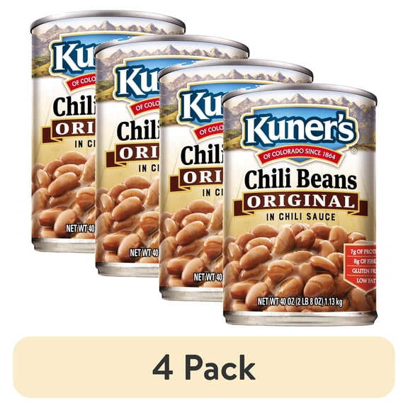 (4 pack) Kuner's Original Chili Beans 40 oz. Can