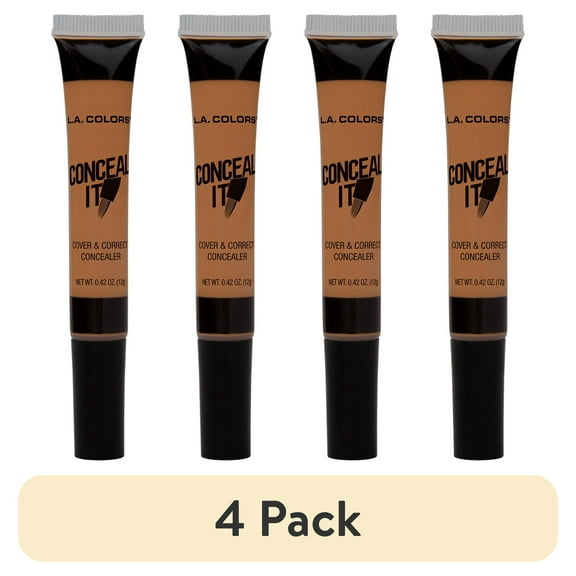 (4 pack) L.A. COLORS Concealer, Conceal It, Honey Beige, 0.42 fl oz